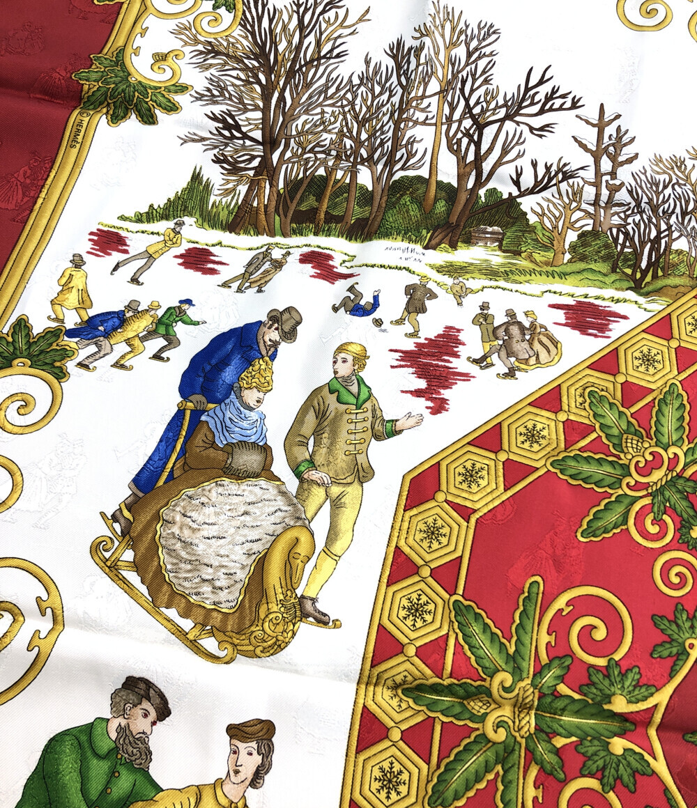 楽天市場】【中古】美品 エルメス スカーフ カレ90 シルク100% 冬の