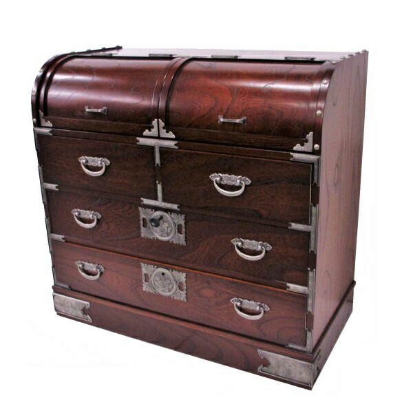 楽天市場】からくり箪笥 チェスト 4段 日本製 木製 完成品 ケヤキ 民芸