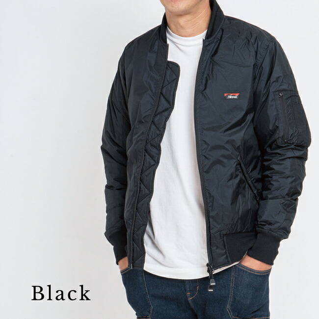 NANGA MA-1 タイプ ダウンジャケット TAKIBI 黒 L 修理あり NANGA MA-1