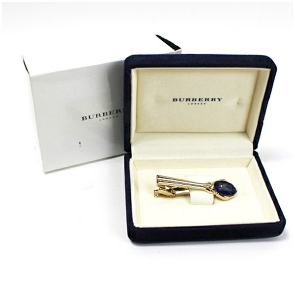 楽天市場】バーバリー ネクタイピン ゴールドカラー×ブルー シルバー