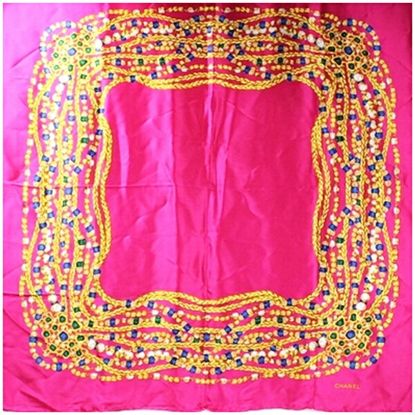 楽天市場】シャネル スカーフ ピンクの通販
