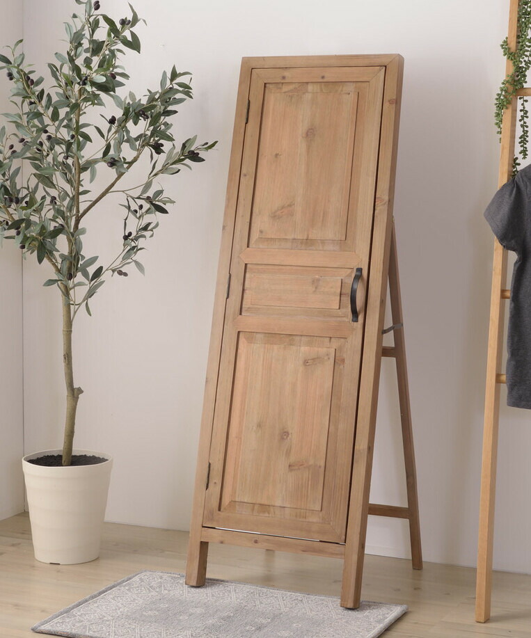 楽天市場】アンティーク調 スタンドミラー 扉付き カバー付き 全身鏡