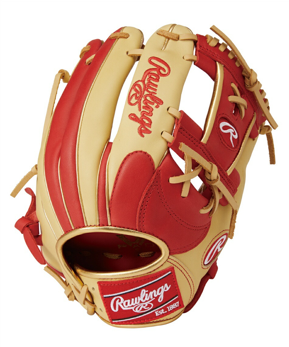 Rawlings 軟式グローブ 赤/ベージュ 左利き用 Rawlings 軟式グローブ