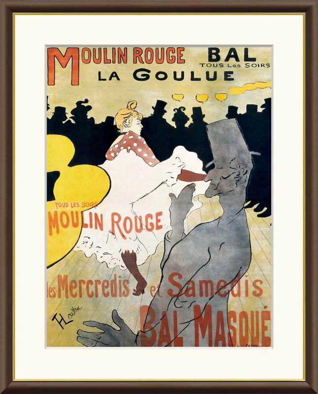 楽天市場】ロートレック作品 ムーラン・ルージュのラ・グーリュ F8