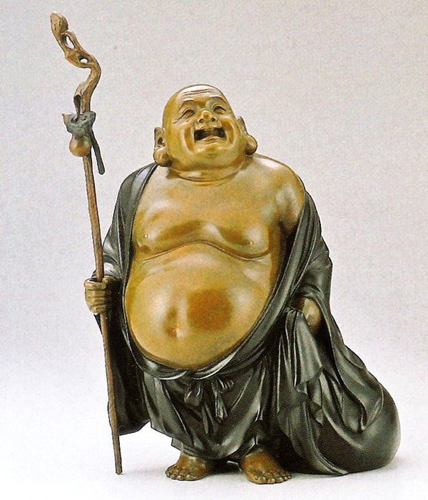楽天市場】布袋様の置物 歓喜布袋 特上 高岡銅器 送料無料 : 美術工芸