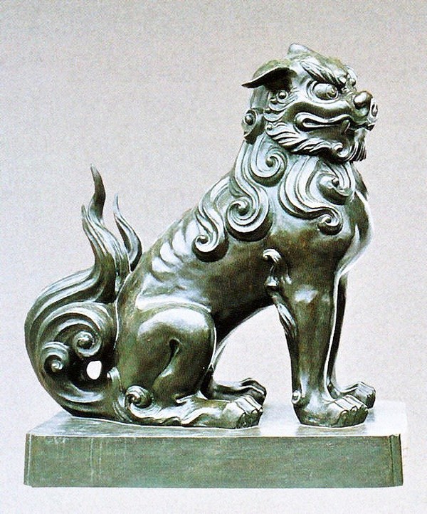 楽天市場】狛犬一対 25号 狗犬 高岡銅器 神社仏閣の置物 神仏具 美術