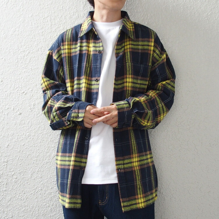 楽天市場】ネルシャツ 長袖 メンズ レディース SUGGESTION サジェス