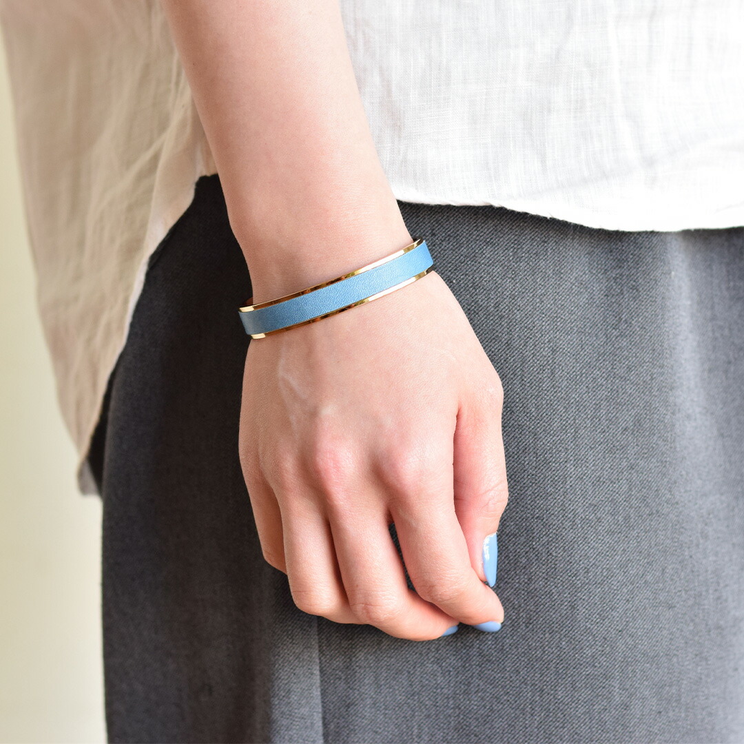 楽天市場】【 HIRAMEKI.公式 】バングル 本藍染レザー 真鍮 日本製｜全