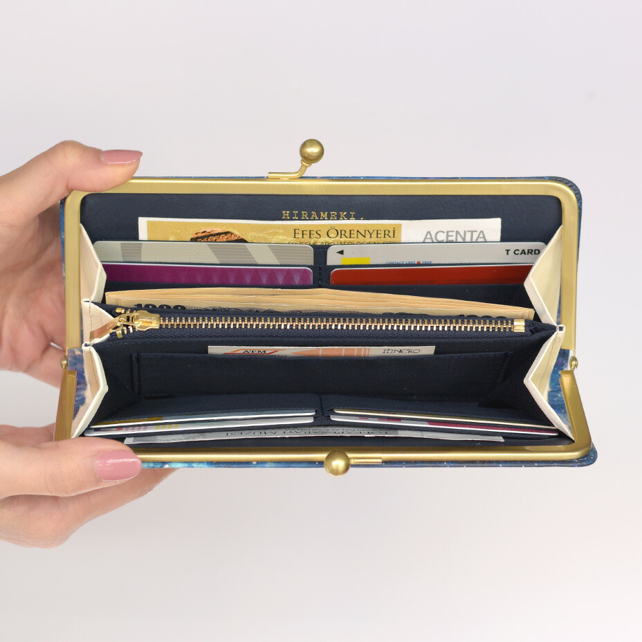 楽天市場】【 HIRAMEKI. 公式 】長財布 がま口 スリム 本革｜宇宙