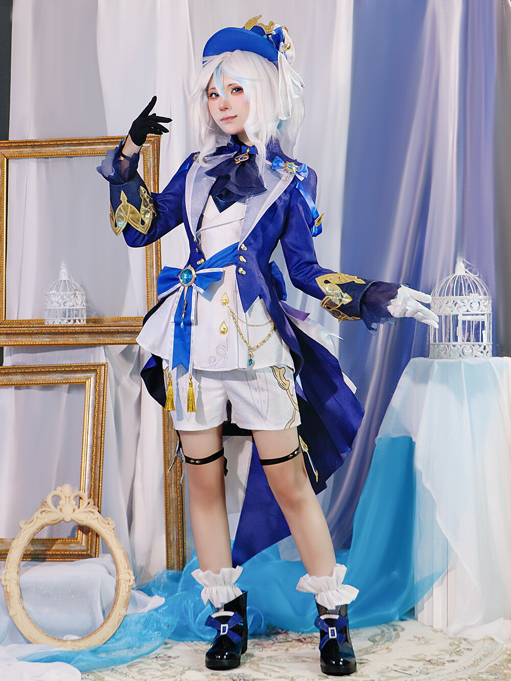 楽天市場】原神 水神 フリーナ ウィッグあり 制服 全身セット