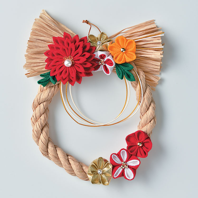 楽天市場】つまみ細工で作る おしゃれ しめ縄 手作りキット しめ飾り