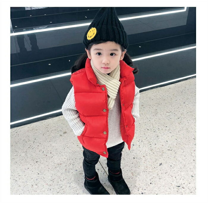 楽天市場】子供服 中綿ベスト キッズ ダウンベスト 女の子 男の子 立ち