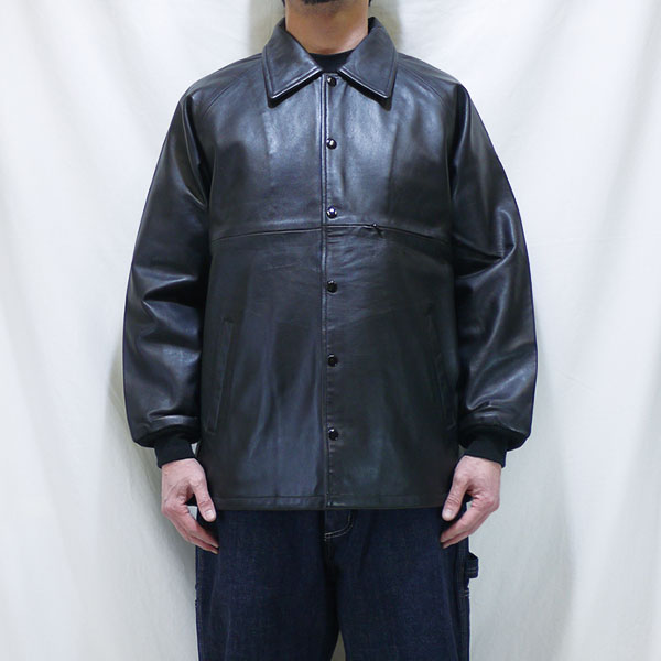 楽天市場】BLUCO WORK GARMENT ブルコ : レザーコーチジャケット BLACK