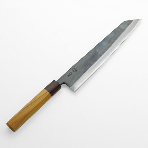 楽天市場】元兼 切付型 和牛刀 240mm 両刃 青紙1号 割込み 黒打ち