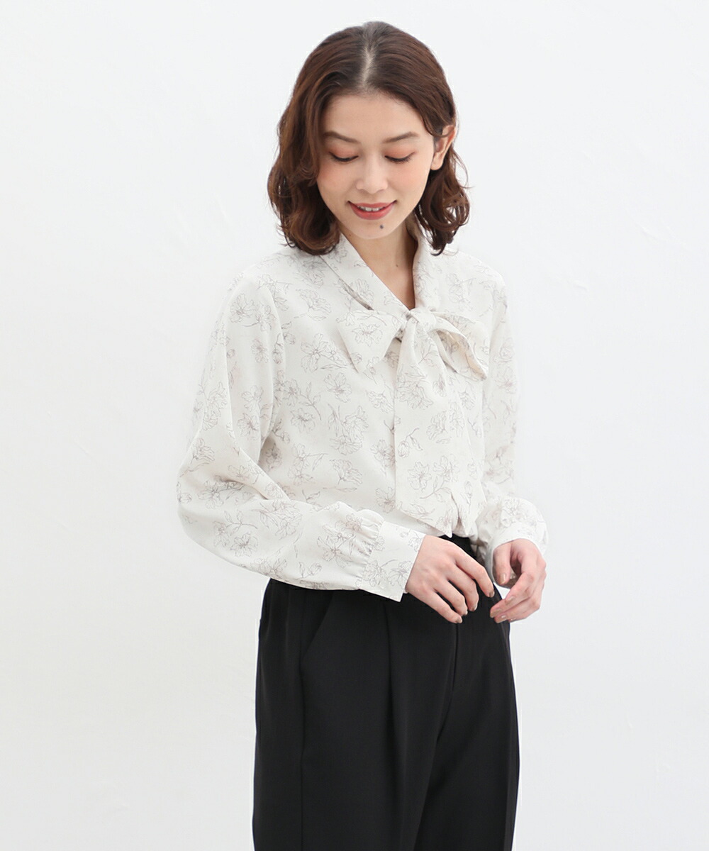 楽天市場】【期間限定価格♪】SALE ボウタイブラウス リボンブラウス