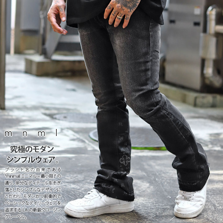 楽天市場】mnml デニム ジーンズ メンズ 春夏秋冬用 黒 ミニマル