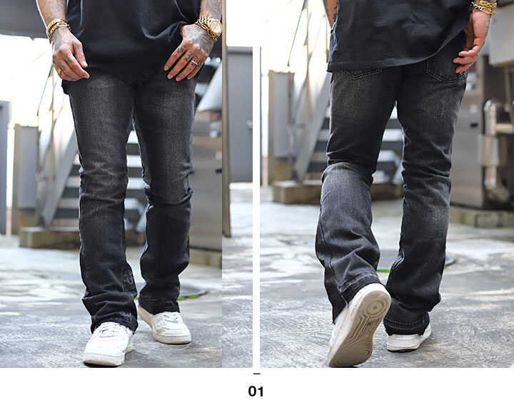 楽天市場】mnml デニム ジーンズ メンズ 春夏秋冬用 黒 ミニマル