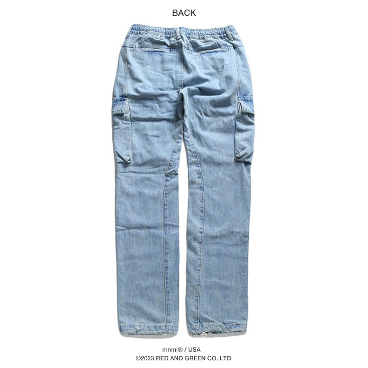 楽天市場】mnml カーゴパンツ デニム メンズ 春夏秋冬用 インディゴ