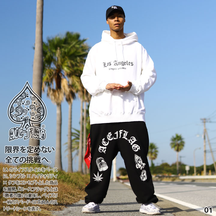 楽天市場】【60%OFF】ACE FLAG 上下セット 長袖 メンズ 春秋冬用 白/黒