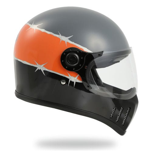 楽天市場】フルフェイスへルメット バイク VANSON コラボ オレンジ S