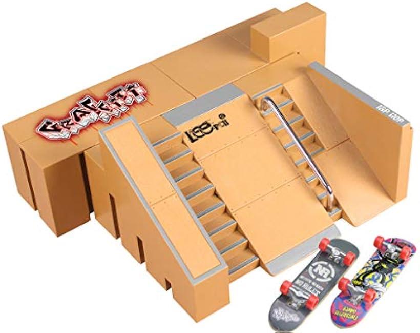 楽天市場】指スケ スケートパーク キット 5パーツ Cレッド カッコよく