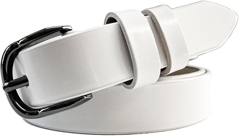 楽天市場】本革レディースベルト幅2.3cm ホワイト 124cm (ホワイト