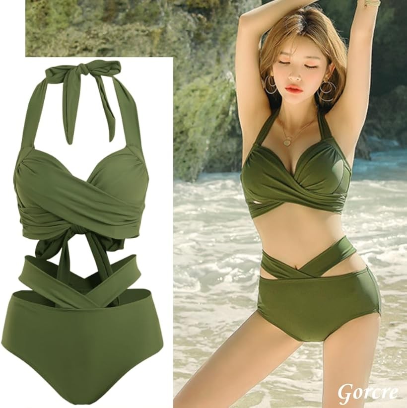 楽天市場】クロス ビキニ 上下 セット 盛れる ホルター ネック V