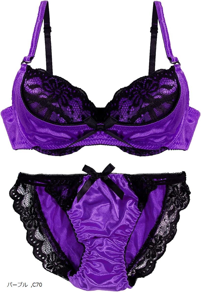 楽天市場】ブラジャー ショーツ セット 上下 レディース (パープル