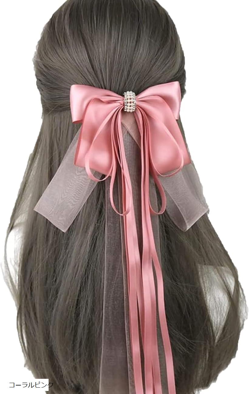 楽天市場】リボン 髪飾り 大きめリボン バレッタ ヘアアクセサリー