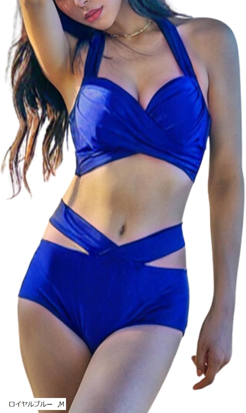 楽天市場】クロス ビキニ 盛れる ホルター ネック 細見え 脚長 V