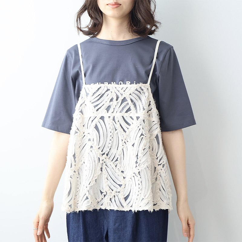 楽天市場】タイムセール【L〜5L】3Dレース キャミソール ビスチェ