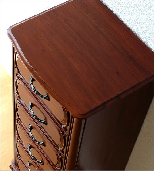 楽天市場】チェスト 6段 マホガニー 無垢材 アンティーク風 猫脚 猫足