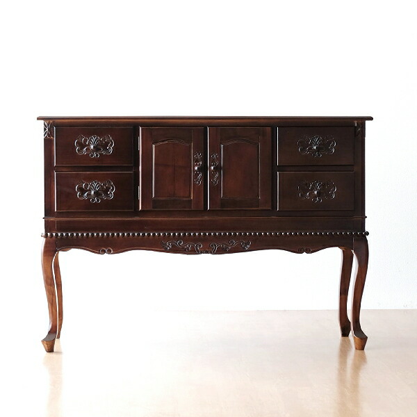 楽天市場】キャビネット アンティーク 家具 木製 脚付き 猫脚 サイド