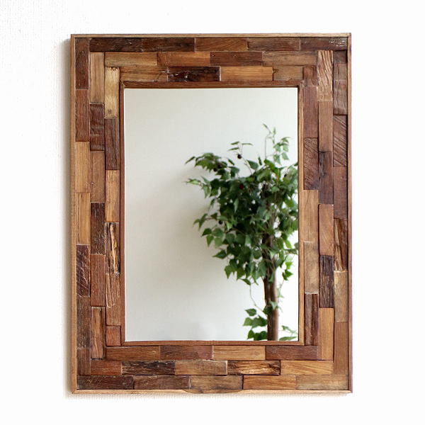 楽天市場】鏡 壁掛け 木製 ウォールミラー 洗面所 トイレ 玄関