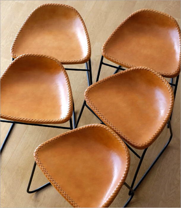 楽天市場】本革スツール レザースツール 本革椅子 スリム 軽量