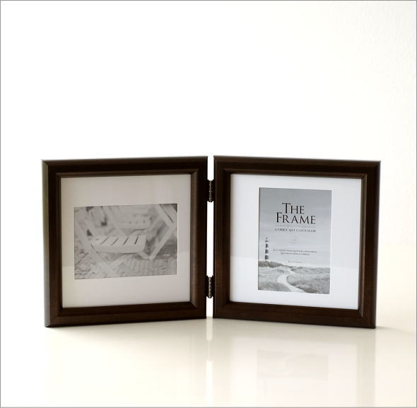 楽天市場】フォトフレーム 写真立て 卓上 屏風 L判 L版 2面 2窓 2枚