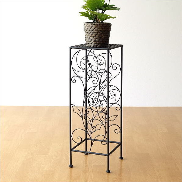 楽天市場】花台 フラワースタンド アイアン スリム スクエア 四角