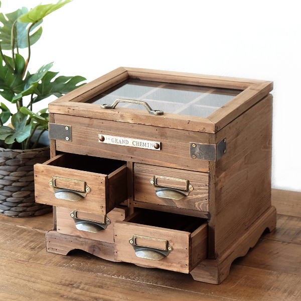 楽天市場】コレクションボックス 木製 おしゃれ ナチュラル シャビー