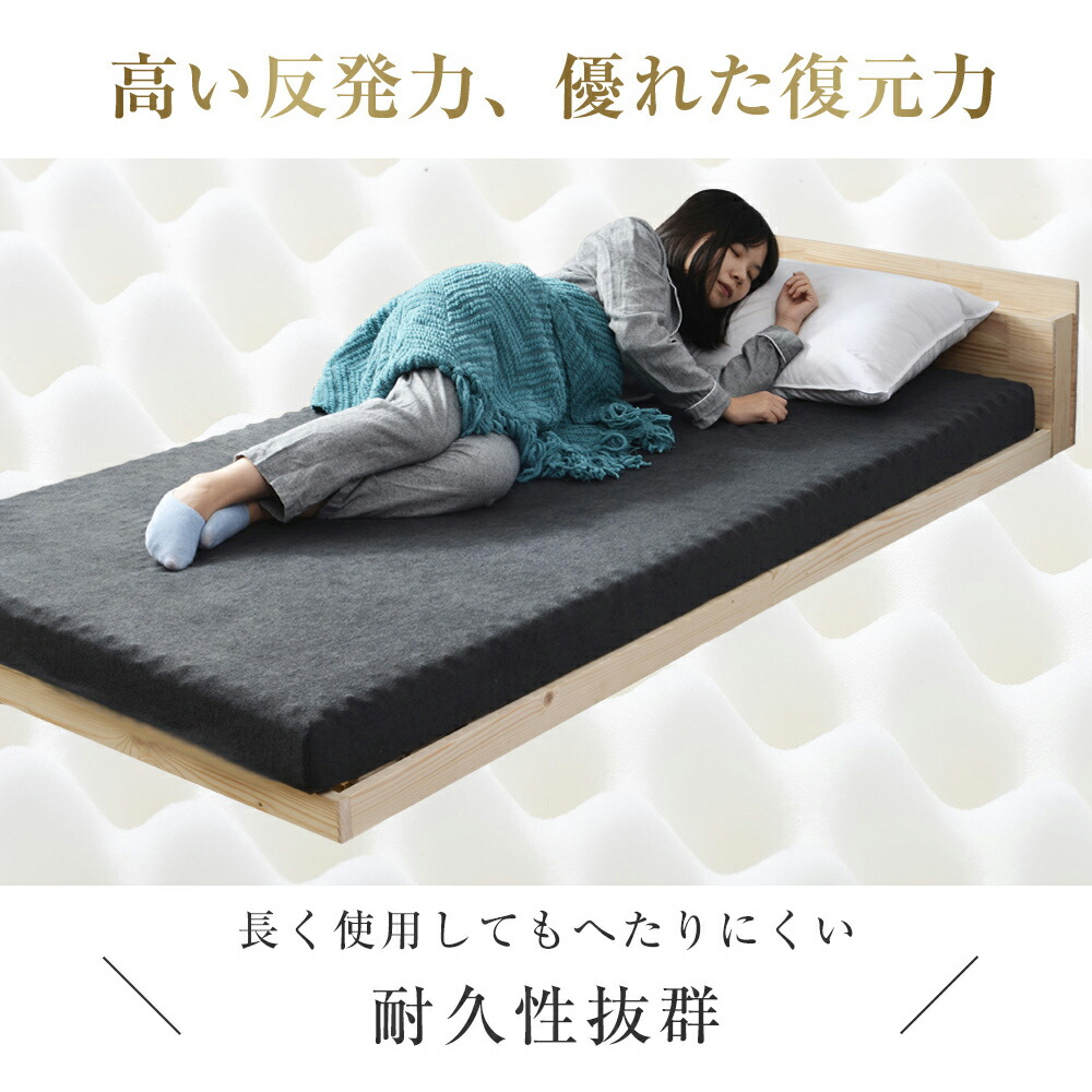 楽天市場】【グレー】ダブル 高反発マットレス マットレス 腰痛 140