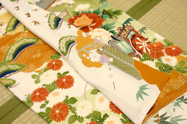 楽天市場】お仕立て上がり 正絹 高級 本振袖 大振袖 着物 単品 絵羽