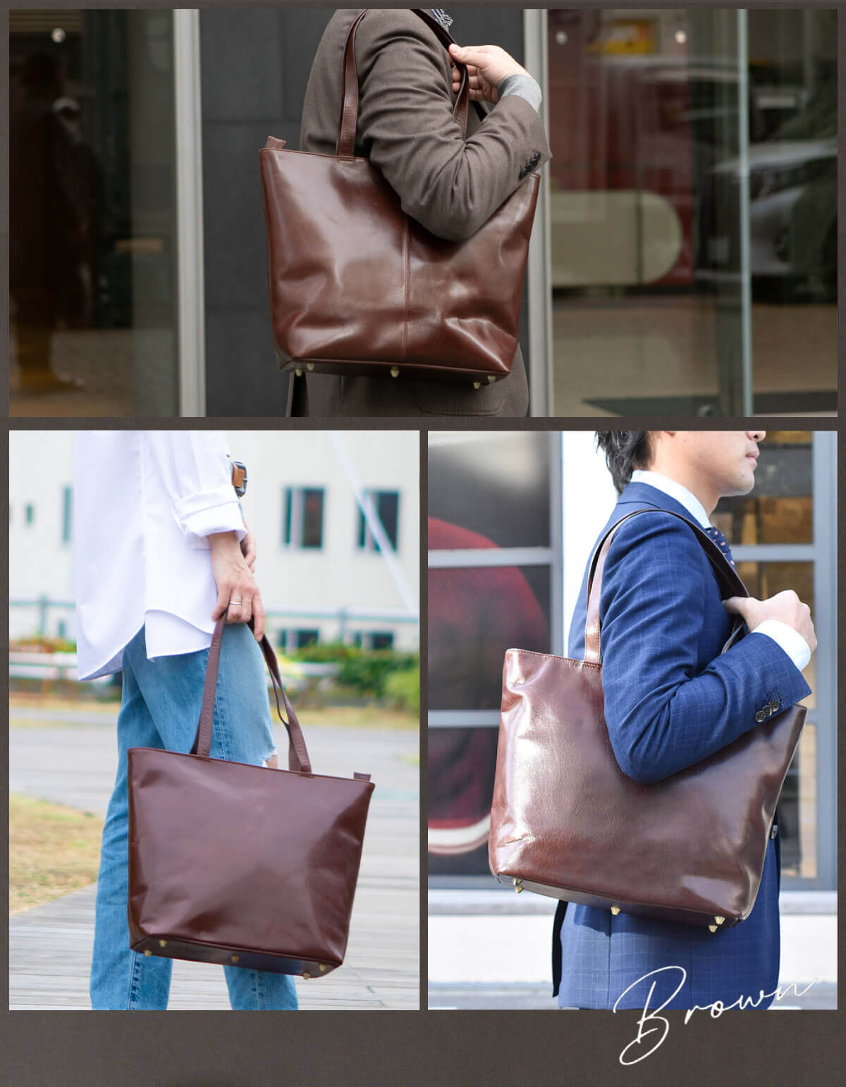 楽天市場】トートバッグ ビジネスバッグ 防水 本革 牛革 メンズ