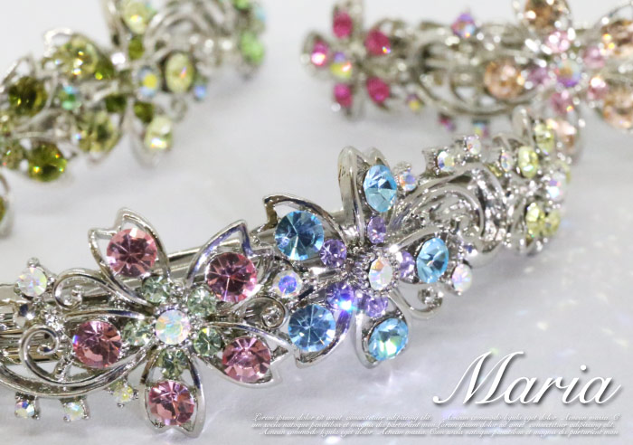 楽天市場】【バレッタL】☆マリア［クリスタル ラインストーン