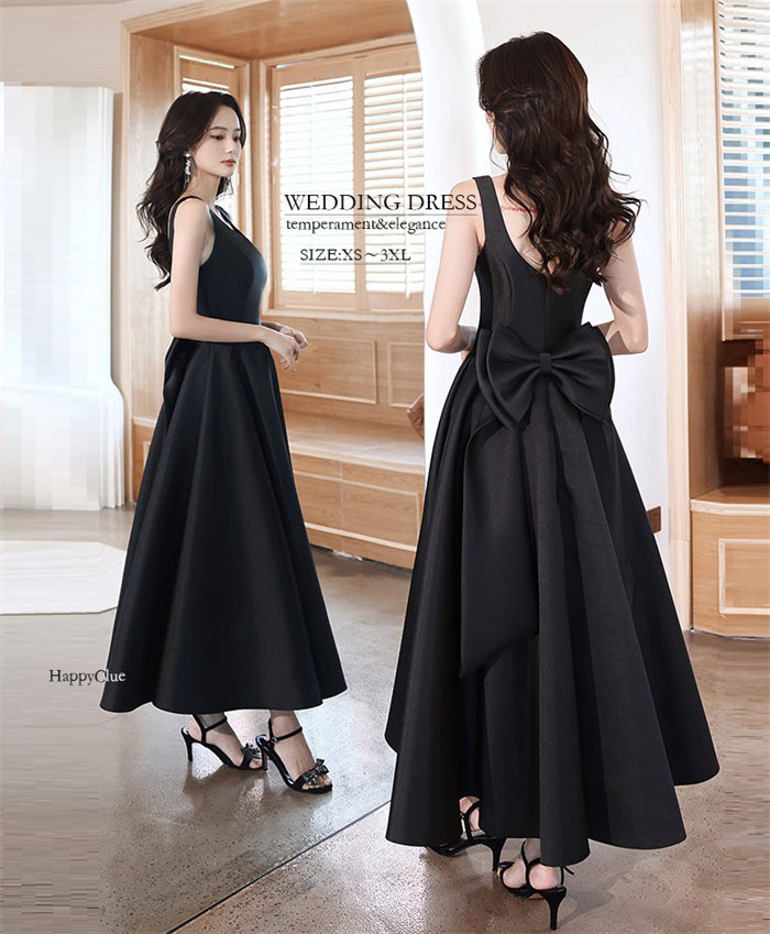 楽天市場】イブイングドレス 黒 パーティードレス ロングドレス