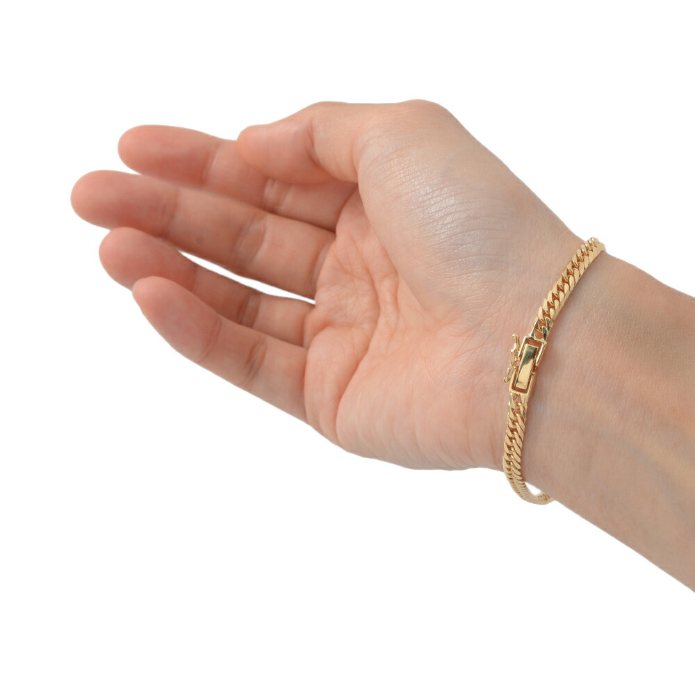 楽天市場】18金 喜平 ブレスレット 6面 ダブル 10g 18cm メンズ