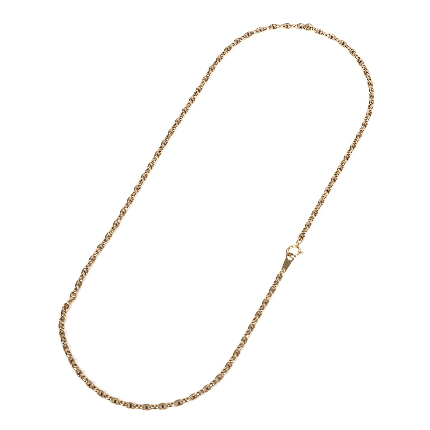 楽天市場】18金 ネックレス アンカーチェーン 45cm 幅2.6mm 中空 k18