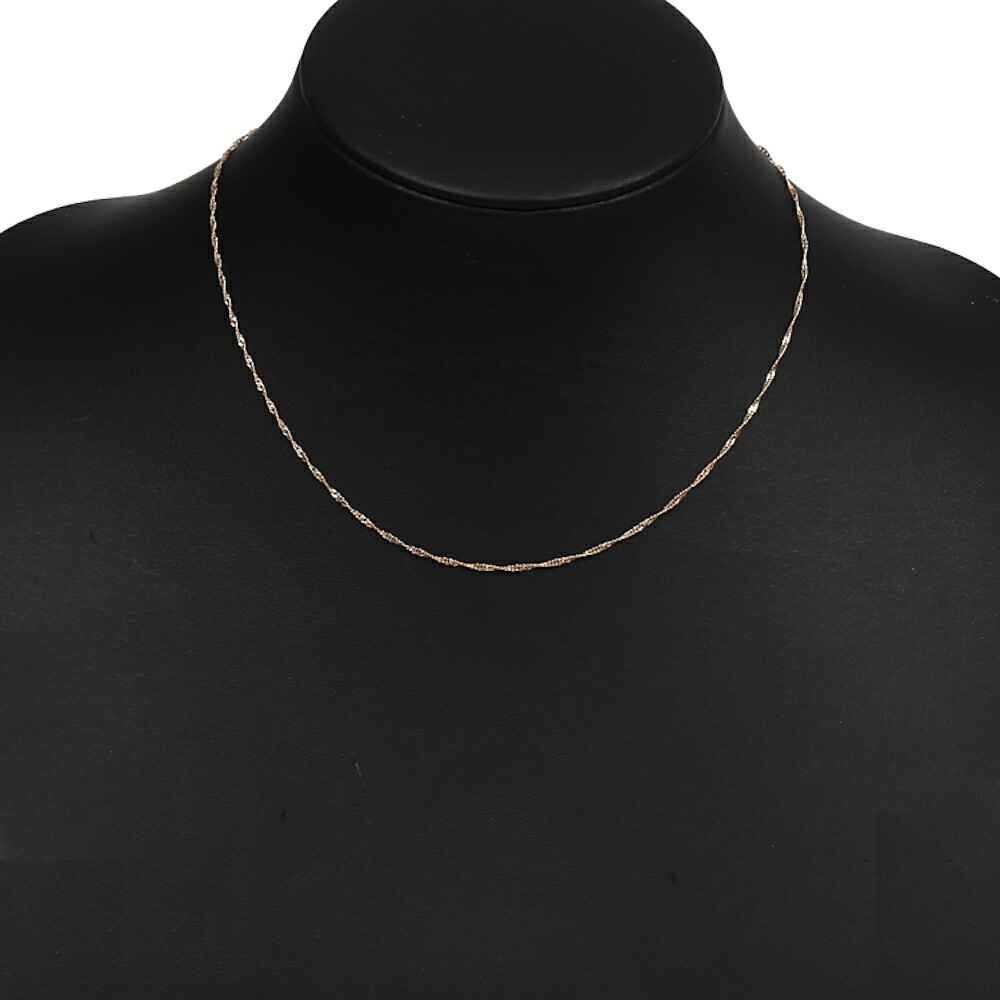 楽天市場】18金 スクリュー ネックレス チェーン ゴールド 40cm 幅1.3