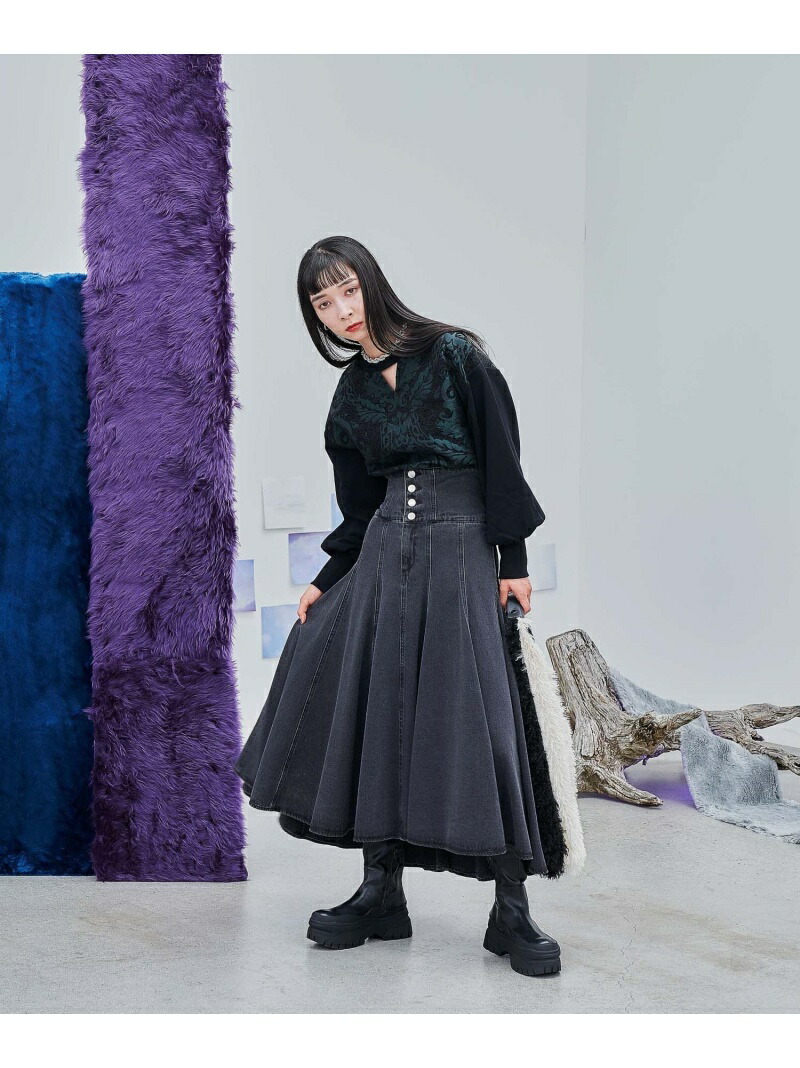 楽天市場】【SALE／40%OFF】(W)デニムHWフレアSK HARE ハレ スカート