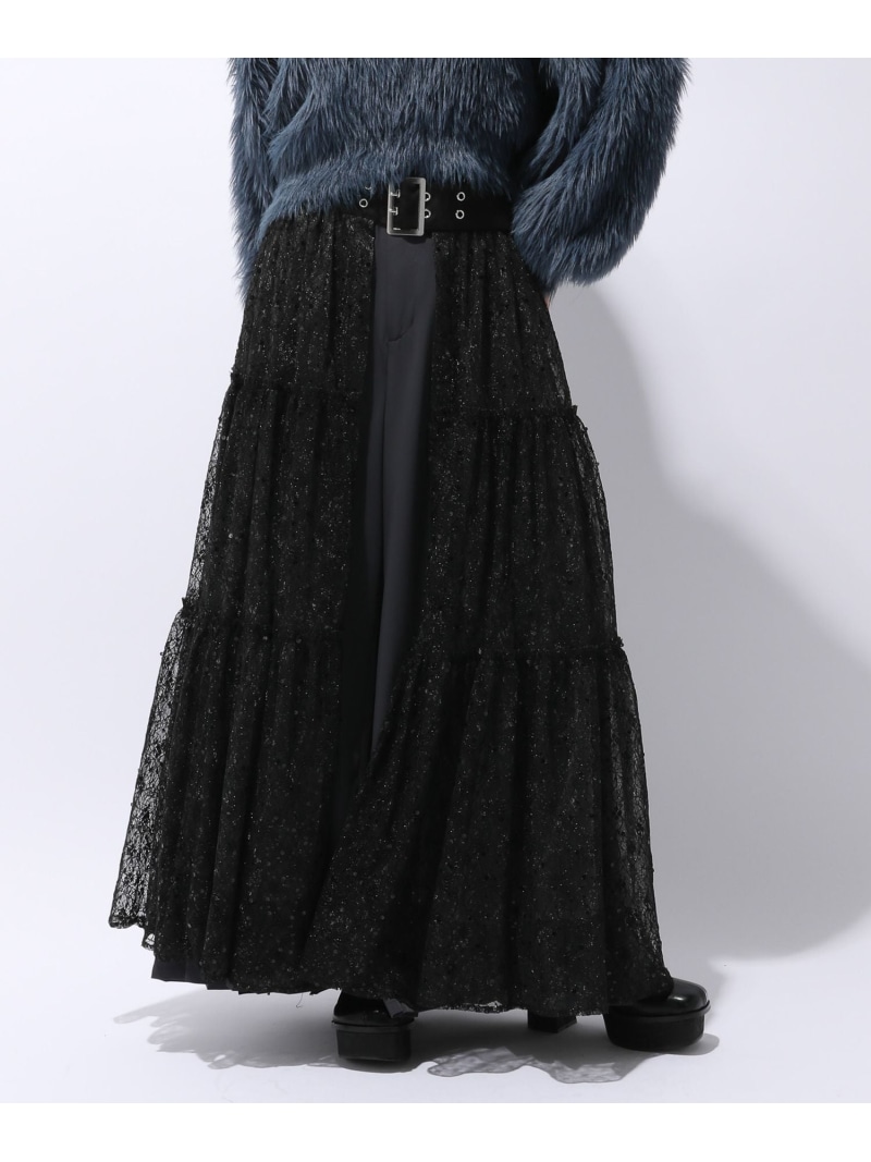 楽天市場】レースチュールベルトスカート HARE ハレ スカート ロング