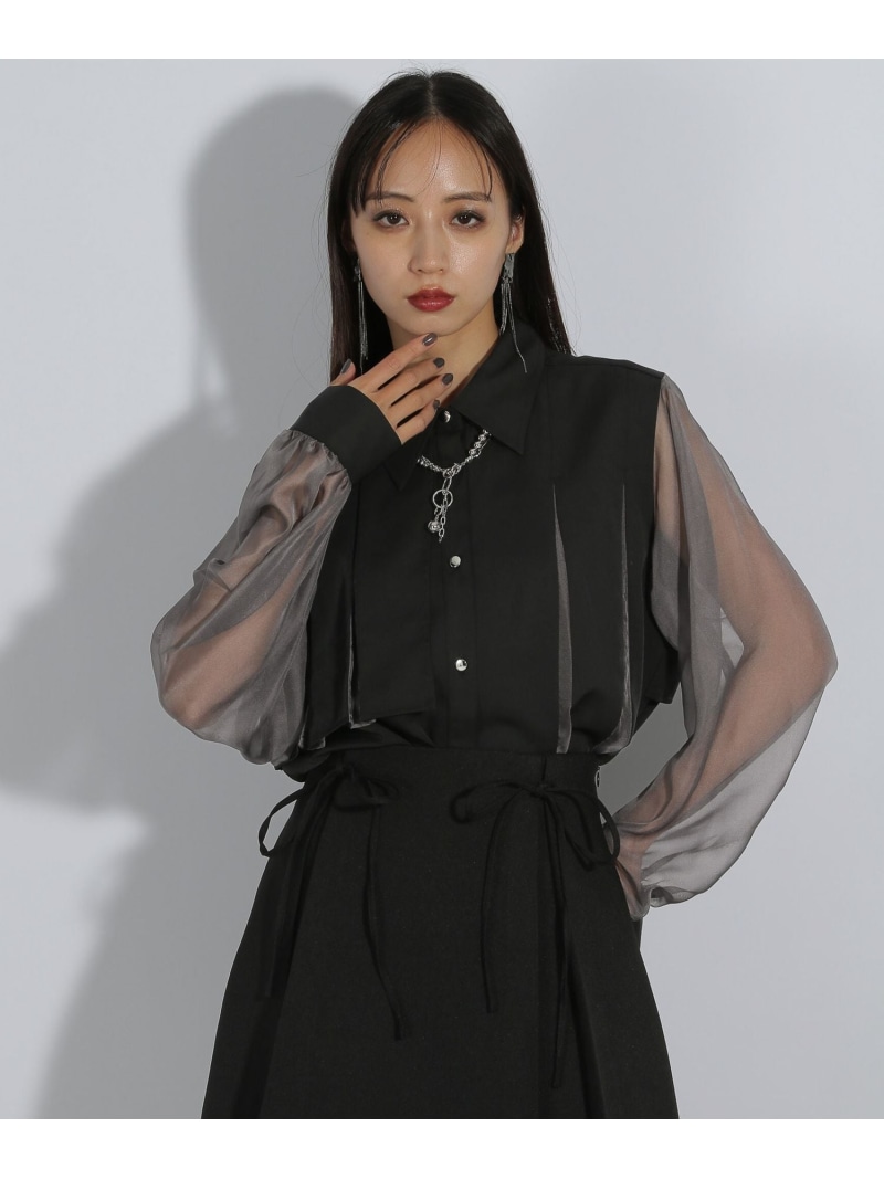 楽天市場】シアーキリカエプリーツシャツ HARE ハレ トップス シャツ