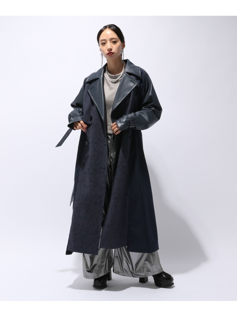 楽天市場】フェイクレザーイソザイトレンチコート HARE ハレ